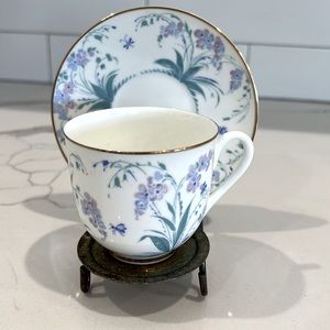 Lomonosov Vintage 1980’s Demi cup and saucer w/ stand Made in USSR porcelain